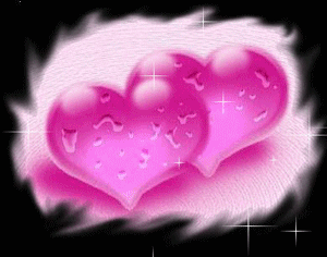 Gif animé coeurs roses